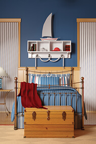 Red White Blue bedroom design