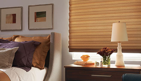Copper color on blinds, pillows, artwork